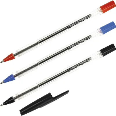 Image de Soennecken Stylo à bille jetable 3611 No.1 Capuchon bleu 50 pcs/paquet