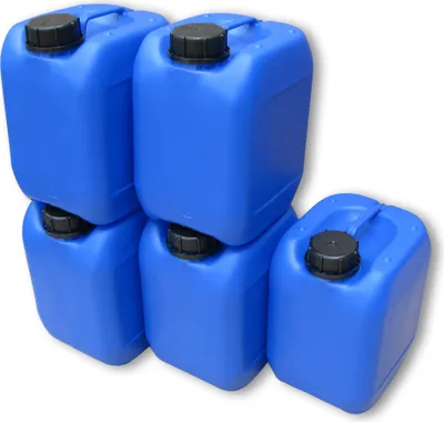 Produktbild von 5 Stück 5 Liter 5 L Kanister Wasserkanister Campingkanister Farbe blau lebensmittelecht DIN51 (5x5knb51)