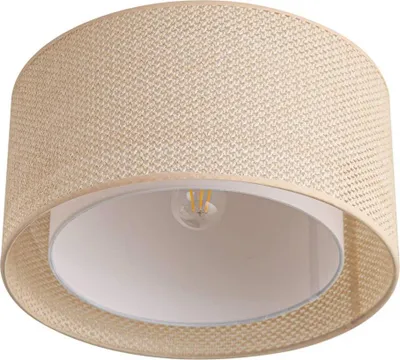 Produktbild von Lindby Deckenleuchte Soula, Ø 40 cm, beige, Kunststoff, E27