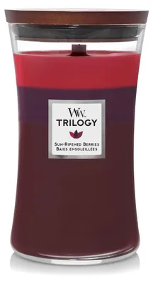Obrázok produktu pre WoodWick Sun Ripened Berries, Kolo, Červená, Červené ríbezle, Blackberry, Spice, 1 kusov