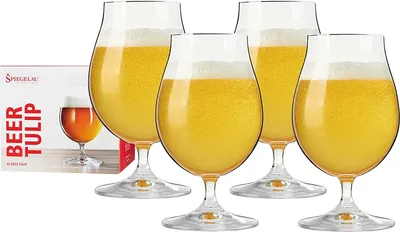 Produktbild von Spiegelau Beer Classics Biertulpe, 4er Set, Bierglas, Pilsglas, Kristallglas, 440 ml, 4991974