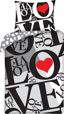 Produktbild von Kinderzimmer-Set LOVE, 140 x 200 cm, 70 x 90 cm