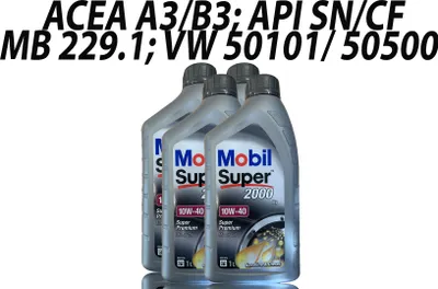 Produktbild von Mobil Super 2000 X1 10W-40 4x1 Liter