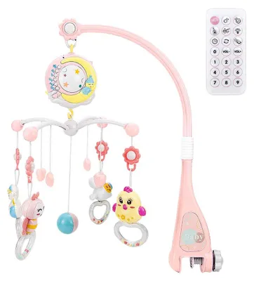 Productafbeelding van CALISTOUK: Muziekmobiel voor babybed, met afstandsbediening, sterrenprojectie en licht