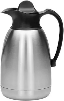 Obrázek produktu pro Nerezová termoska s černým šroubovacím uzávěrem, 3 l