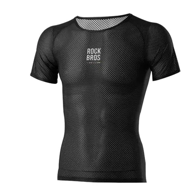 Produktbild von ROCKBROS Road to Sky Radtrikot Kurzarm Rennradtrikot Schnell Trocknend Atmungsaktiv Fahrradtrikot MTB Rennrad Herren Damen Schwarz M