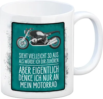 Produktbild von Kaffeebecher mit Spruch: Sieht vielleicht so aus als ... Kaffeetasse Tasse