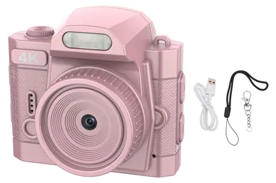 Image de Appareil photo numérique porte-clés 64 MP 4K, 19 effets de filtre intégrés, grand angle 78°, éclairage d'appoint LED, HD, petit caméscope rétro pour les enregistrements de voyage P