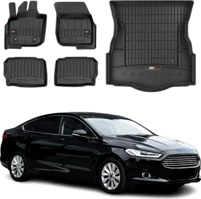 Immagine prodotto di Set di tappetini e fodere per bagagliaio OMAC per Ford Mondeo mk5 2014-2022 in gomma TPE 5x