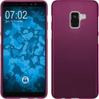 Produktbild von PhoneNatic Case kompatibel mit Samsung Galaxy A8 (2018) EU Version - pink Silikon Hülle matt Cover