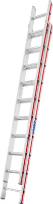 Produktbild von Hymer Schiebeleiter, zweiteilig, 2x10 Sprossen, Länge 2,90 / 4,86 m, Reichhöhe 5,74 m, Gewicht 10,2 kg