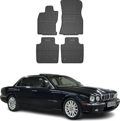Obrázok produktu pre 2002-2009 Jaguar XJ podlahové rohože gumové čierne 4 ks