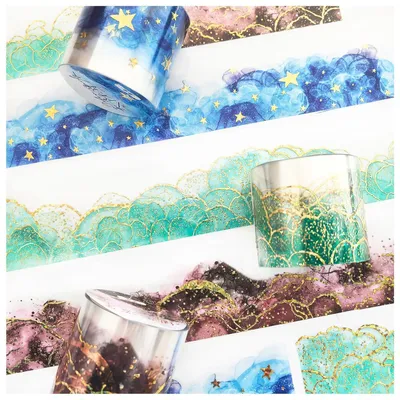 Produktbild von Scrapbook Aufkleber Washi Tape 3 Rollen, PET Tape, für Bullet Journal