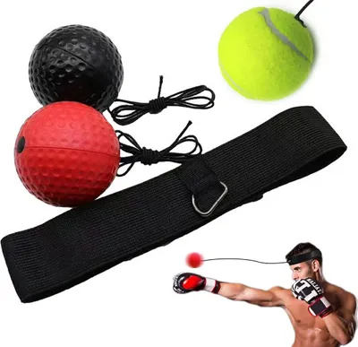 Obrázok produktu pre KAXL Boxovacie loptičky punchball, sada troch loptičiek s čelenkou