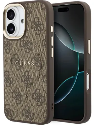 Produktbild von GUESS case passend für IPHONE 17 kompatibel mit MagSafe GUHMP17SP4MSEGCW (PU 4G W/ Classic) brown