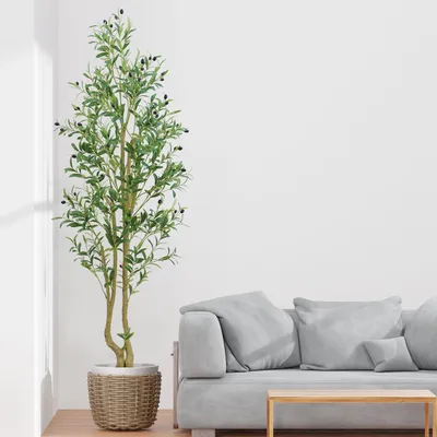 Image de Arbre d'olivier artificiel de 1,8 mètre avec pot