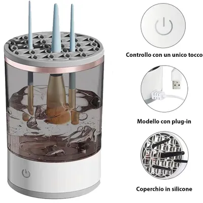 Produktbild von Make-up Pinselreiniger elektrisch Globly für Pinsel 200ml, schwarz, Modell-Nr.