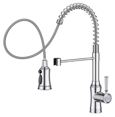 Image de Robinet de cuisine chromé avec 3 types de jet