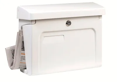 Image de Boîte aux lettres BURG-WÄCHTER Fehmarn 3888 W avec compartiment à journaux, plastique, format d'insertion DIN C4