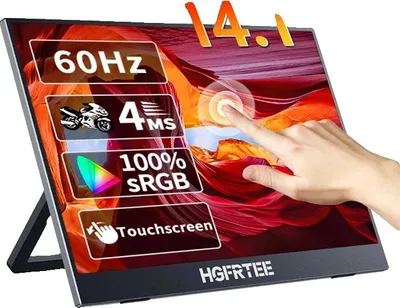 Obrázek produktu pro Dotykový monitor, 14,1", rozlišení 1920 x 1200, 10bodový kapacitní dotykový displej, dva porty USB-C, jas 400 cd/m²