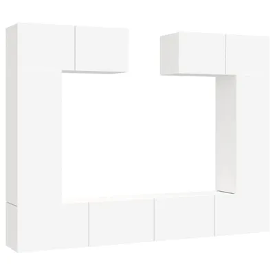 Produktbild von vidaXL 6-tlg. TV-Schrank-Set Weiß Holzwerkstoff