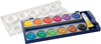 Produktbild von Pelikan 720250, Schwarz, Blau, Braun, Grün, Orange, Pink, Violett, Rot, Violett, Weiß, Gelb, Aquarelllack, Hart, 1 Stück(e)