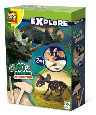 Image de SES Fossile de dinosaure 2en1 Tricératops 25093 50935