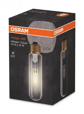 Produktbild von Osram 1906 HAL TUBE 20 W 230 V E27, 20 W, E27, 2000 h, 235 lm, Warmweiß, 100