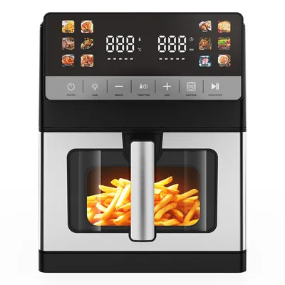 Produktbild von Airfryer 10L XL Heißluftfritteuse mit 2 Heizelementen, Digital-Touchscreen, 12 voreingestellten Programmen,1800 W, Sichtfenster mit Beleuchtung