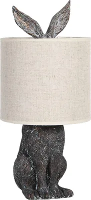 Productafbeelding van Clayre & Eef Tafel lamp, konijn, Ø 20x45 cm, bruin/beige, polyresin