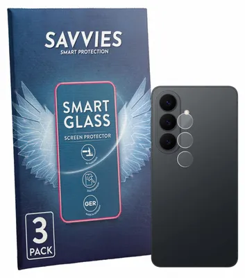 Produktbild von 3x Savvies Schutzglas Folie für Samsung Galaxy S26 Enterprise Edition (NUR Kameraschutz) 9H Panzer Schutzfolie Glas Displayschutz klar transparent
