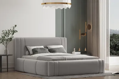 Produktbild von Polsterbett ROLI 120x200 mit Matratze, Bettkasten und Lattenrost. Farbe: Grau.