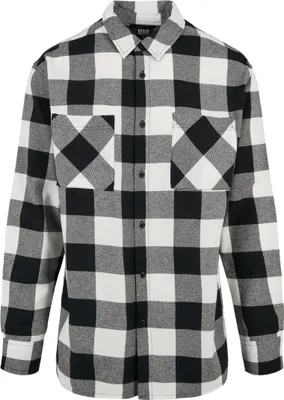 Zdjęcie produktu dla Urban Classics - Długa oversizowa koszula w kratę czarna - 3XL