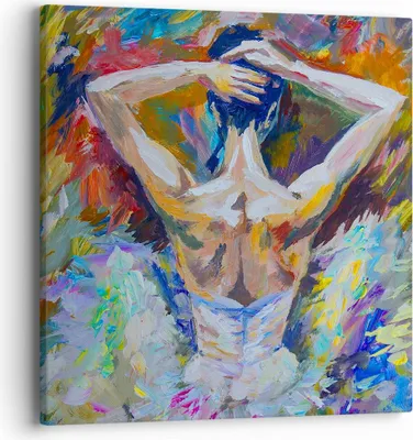 Produktbild von Bild auf Leinwand - Leinwandbild - Balletttänzer tanzen - 40x40cm - Wand Bild - Wanddeko - Leinwanddruck - Bilder - Kunstdruck - Wanddekoration - Leinwand bilder - Wandkunst - AC40x40-3503