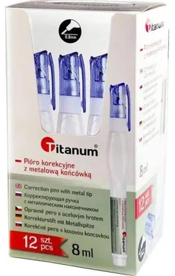 Produktbild von Korrekturstift 8 ml (12 Stück) – Titanum