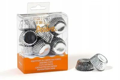 Produktbild von Decora Mini metallisierte Cupcake-Förmchen silber 10 Stück