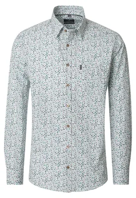 Produktbild von CASAMODA Herren Freizeithemd Langarm Kent Casual Grün Muster XL
