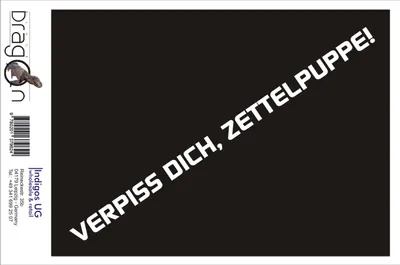 Produktbild von Aufkleber / Autoaufkleber - JDM / Die cut / Auto / OEM - Verpiss dich, Zettelpuppe - 150X110 mm gelb - Heckscheibe / Heckscheibenaufkleber