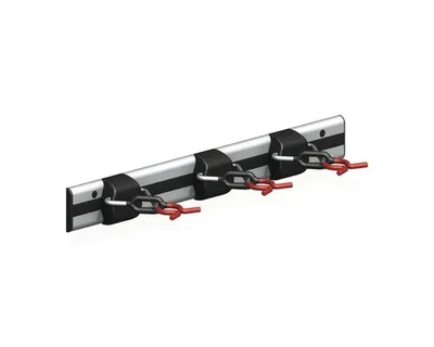 Zdjęcie produktu dla zestaw alfer x-star®, szyna z uchwytami na urządzenia 0,5 m, 500 mm, czerwona gumowana