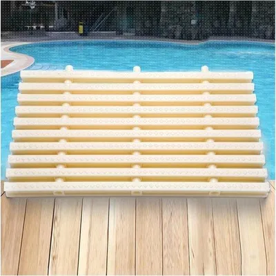 Productafbeelding van Afdekking Zwembad - Drainagerooster Tuin - Wateroverloop Beheersen - Kunststof Hittebestendig - 40 cm - Beige