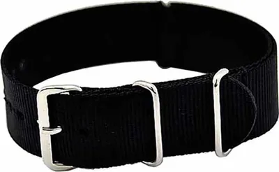 Produktbild von Uhrenarmband Durchzugsband Nylon schwarz 22mm NATO STRAP
