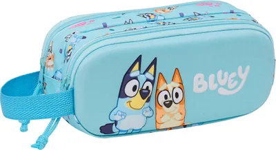 Produktbild von Zweifaches Mehrzweck-Etui Bluey Himmelsblau 21 x 8 x 6 cm