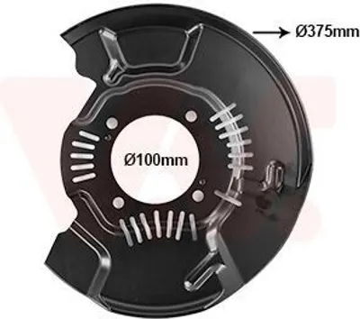 Produktbild von VAN WEZEL Spritzblech Bremsscheibe für TOYOTA LAND CRUISER 150 (KDJ15, GRJ15) Vorne Rechts 5482372 Ankerblech