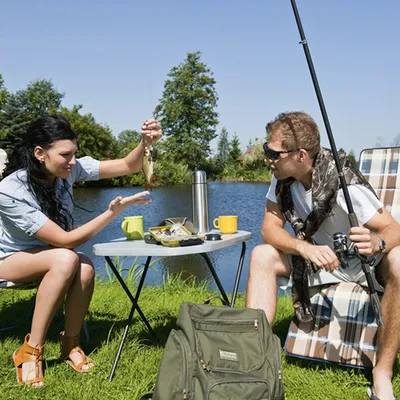 Produktbild von Campingtisch Gartentisch klappbar Kunststoff Beistelltisch Outdoor 70 x 53 cm