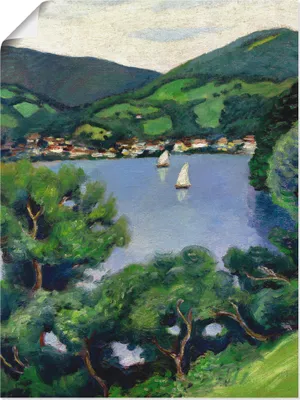 Produktbild von ARTland Poster Ansicht vom Tegernsee Größe: 60x80 cm