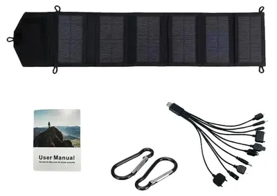 Obrázok produktu pre Solárny panel, prenosný dizajn, rýchle nabíjanie, 6-portový