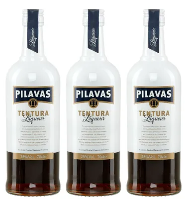 Image de Tentura Zimt-Nelken Likör, 3 bouteilles de 0,7l, marque Pilavas | 25% vol. | Liqueur traditionnelle de Patras | Contient également 20 ml d'huile d'olive Jassas