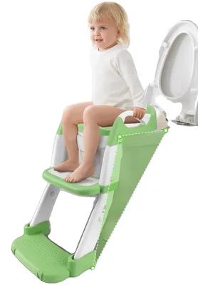 Immagine prodotto di Sedile per WC, scaletta integrata, facile da pulire, verde