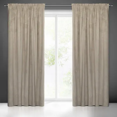 Produktbild von Vorhang NADIA beige gold 140x300 cm Kräuselband Tunnelzug Tunneldurchzug
