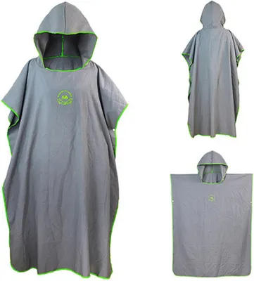 Obrázek produktu pro Župan s kapucí z mikrovlákna Surf Beach Wetsuit Wrap Fit All - Grey
